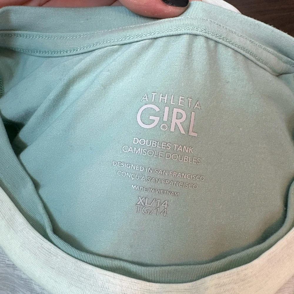 Athleta Girl Doubles Tank Calypso Mint Green (Size XL/14)